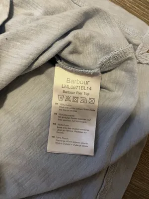 Barbour Pier Top Womens Size 4 Light Blue Cotton Short Sleeve Preppy Classic thumbnail 7