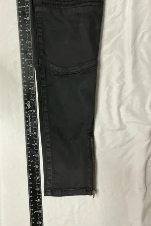 American Eagle Hi-Rise Jegging Size 4 Black Moto Zip thumbnail 10