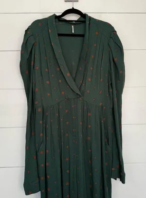 Free People Women’s Large Green Jade Star Eyes Jumpsuit thumbnail 1