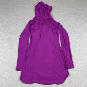 Athleta Hoodie Womens XXS Purple Tunic V-Neck Pullover Pockets Knit Stretch thumbnail 9