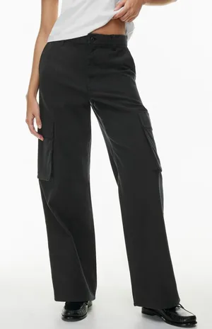 Aritzia Tna New Highway Cargo Pant‎ Black Womens Size 8 thumbnail 1