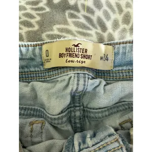 Hollister Low Rise Boyfriend Shorts sz 0 Light Wash Paint Splatter‎ Y2K Festival thumbnail 2