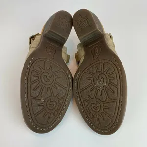 Born‎ Bagley Clogs Mules 7 Suede Leather Studded Taupe Harness Buckle thumbnail 11