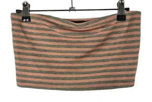 Forever‎ 21 Gray & Pink Stripe Tube Tank Top S thumbnail 1