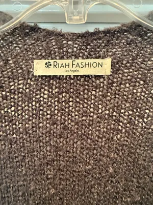 Riah Fashion Cozy Fringe Knit Cardigan Poncho - Charcoal Gray thumbnail 4