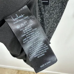 Lulus Gift of Love Black and Silver Backless Long Sleeve Bodycon Dress XS NWT thumbnail 12