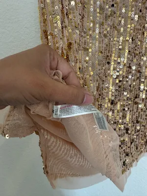 Free People NWT Midnight Kiss Mini Slip Dress in Gold Combo thumbnail 13