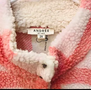 Plus Size Gingham Boutique Sherpa jacket sz 2X White thumbnail 7