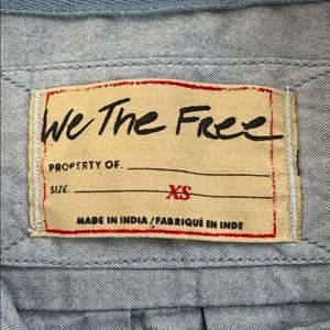 We The Free Tommy Oxford Shirt in blue XS thumbnail 5