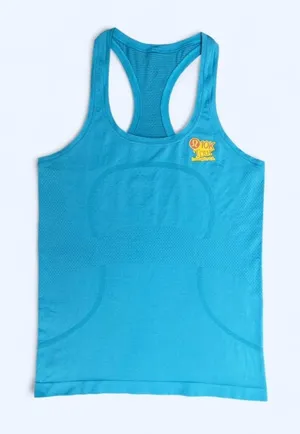 Lululemon Swiftly Tech Racerback Tank 10K Tour Los Angeles CA turquoise running thumbnail 1