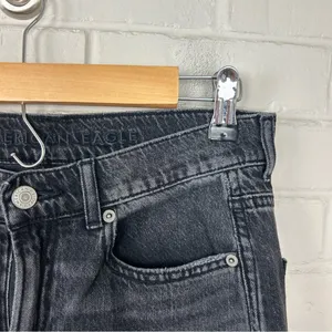 American Eagle Black Washed Denim Skater Jeans Size 4 Long thumbnail 7