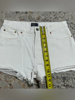 ABERCROMBIE & FITCH Annie high rise shorts white size 6/28 thumbnail 7