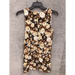Abercrombie & Fitch Women Dress MT Brown Floral Linen Blend Square Neck Mini thumbnail 6