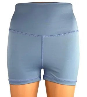 Agent84 Womens Blue Scrunch High Waist Yoga Workout Athletic Active Shorts Sz M thumbnail 1
