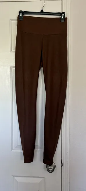 White House Black Market's signature Runway Leggings in chocolate thumbnail 1