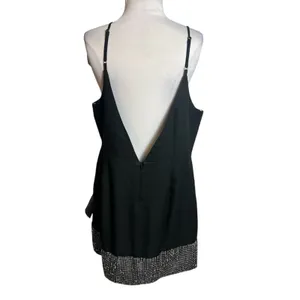 NWT Lulu’s Disco Baby Black Sleeveless Rhinestone Mini Dress‎ Sz XL thumbnail 8