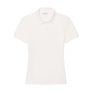 Lacoste Slim Fit Stretch Cotton Pique Polo White Minimalist Capsule Preppy 38 6 thumbnail 2