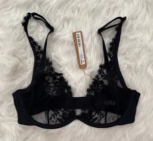 Skims Femme Lace Plunge Bra Onyx Size 34C thumbnail 1