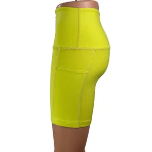 Beyond Yoga Spacedye Keep Pace Womens Yellow Activewear Athletic Bike Shorts S/P thumbnail 2