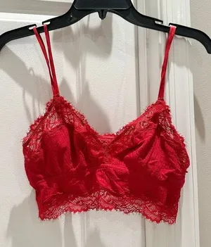 Aerie Red Lace Bralette thumbnail 1