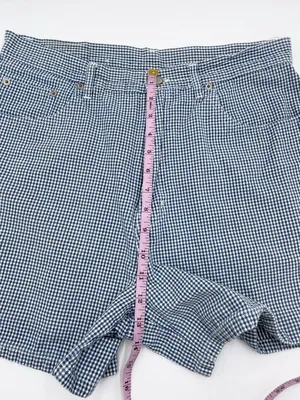 Vintage 90s Y2K Bill Blass Jeans Gingham Denim Mom Shorts Size 12 Cotton Preppy thumbnail 13
