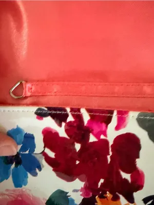 Vintage Gunne Sax Floral Envelope Clutch in White with Pink, Purple & Red Blooms thumbnail 6