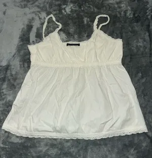 Brandy Melville White Babydoll Top thumbnail 1