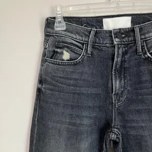 Mother The Flirt Chew Jeans in Cat & Kings Wash Straight Leg Jeans Size 24‎ thumbnail 3