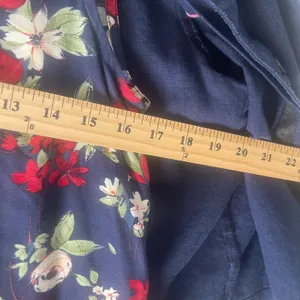 Ease Sport Vintage Size‎ 8 Blue Floral Linen Blend Dress & Cardigan Cottage thumbnail 10