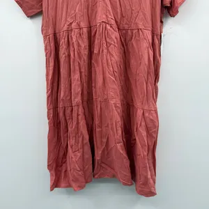 Old Navy NWT Mini Dress Women's Sz‎ Medium Amber Glow V Neck Tiered Short Sleeve thumbnail 3