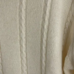 Ann Taylor Loft Size XL Sweater Wool‎ Blend Cable Knit Long Sleeve Cream Women’s thumbnail 4