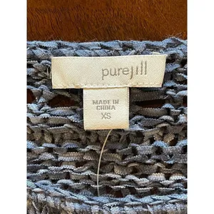J.‎ Jill Pure Jill Blue Indigo Open Stitch Cotton Blend Pullover Sweater Size XS thumbnail 9