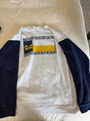 Vintage Michigan wolverines crew neck Gray Size XL thumbnail 2