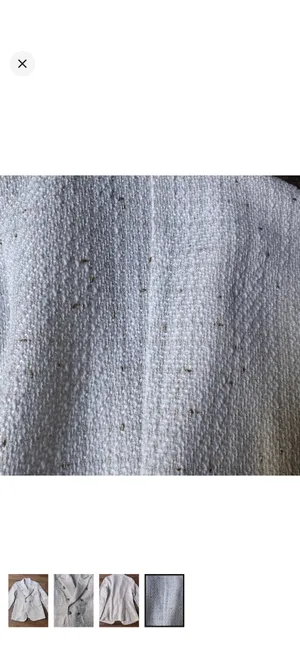 NWOT SHEIN Cream Bouclé Double-Breasted Blazer | Gold Buttons | Size S thumbnail 5