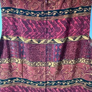 Sag Harbor Red and Gold Patterned Sleeveless Maxi Dress thumbnail 5