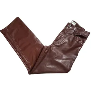 Abercrombie & Fitch Curve Love Vegan Leather 90s Relaxed size 8 Pants 29” waist‎ thumbnail 2