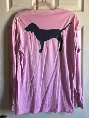 PINK Victoria's Secret Pink Cotton Long Sleeve Pocket Tee thumbnail 5