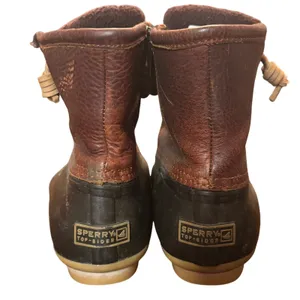Sperry Top Sider Waterproof Duck Boot Women's Size‎ 7.5 Leather Rubber Brown thumbnail 3