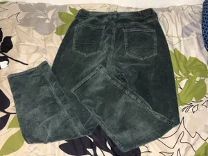 Dark Green Corduroy American Eagle Pants thumbnail 2