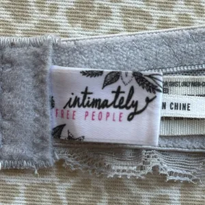 Free People Lace Halter Bralette in gray size XS thumbnail 6