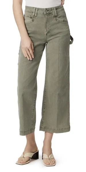 Paige Anessa Carpenter Wide Leg Crop Jeans in Vintage Sweet Succulent thumbnail 1