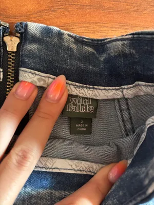 Wild Fable Blue Denim Skirt thumbnail 3