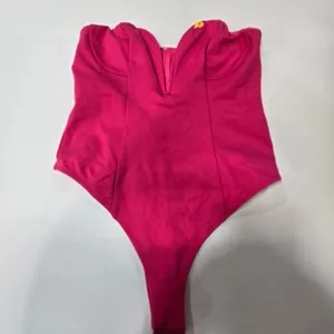 Superdown Gianna Sweetheart Bodysuit in Pink Medium thumbnail 3