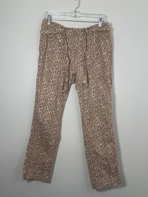 Anthropologie The Wanderer Leopard Print Cargo Pants Size 30 Belted Utility thumbnail 2