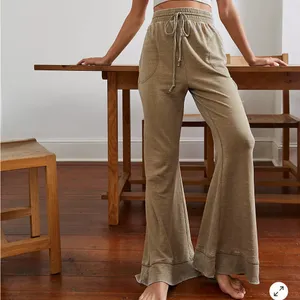 Free People Cozy Cool Girl Lounge Pants in Neon Green‎ Size Small thumbnail 2