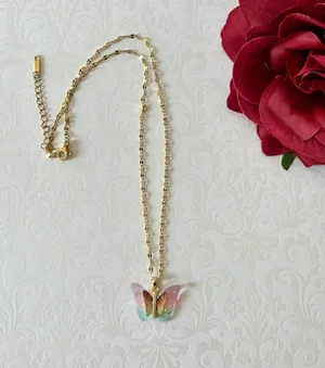 Colorful Butterfly Necklace (418) 🦋 Multiple thumbnail 2