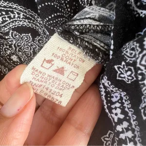 Loom & Thread Jumpsuit Large Paisley Patchwork Black White Boho Halter‎ Neck thumbnail 10
