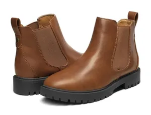 Ankle Boots Women's 7.5 Brown Lug Sole Pull On Booties thumbnail 1