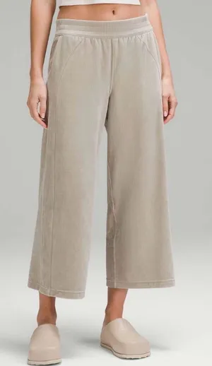 lululemon athletica Wide-Leg Cropped Pants in Taupe thumbnail 1