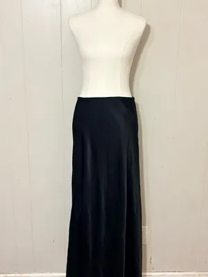 DISSH Charli Black Satin Maxi Skirt Size 10 Bias Cut Minimalist thumbnail 2